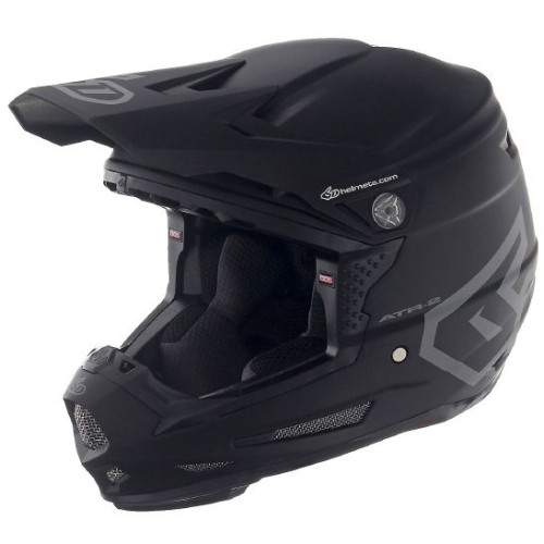 6D ATR-2 Solid Hjälm Matte Black, L