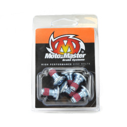 Moto-Master, Skiv Bult M8*12 Flat 6st, BAK FRAM, Kawasaki 08-16 KLX450, 19-25 KX450, 06-18 KX450F, 24-25 KX450X, 03-08 KX250, 19-25 KX250, 04-18 KX250F, 24-25 KX250X, 03-08 KX125, Suzuki 10-19 RMX450Z, 05-25 RM-Z450, 04-25 RM-Z250, SHERCO 12-13 450 Enduro