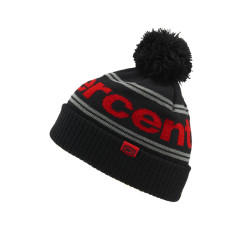 100%, RISE Cuff Beanie w/Pom Pom, VUXEN, SVART RÖD 100%, RISE Cuff Beanie w/Pom Pom, VUXEN, SVART RÖD