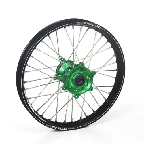 Haan Wheels, Komplett Hjul A60, 1,85, 19", BAK, SVART GRÖN, Kawasaki 19-23 KX450, 06-18 KX450F, 03-08 KX250, 19-23 KX250, 04-18 KX250F, 03-08 KX125 Haan Wheels, Komplett Hjul A60, 1,85, 19", BAK, SVART GRÖN, Kawasaki 19-23 KX450, 06-18 KX450F, 03-08 KX250, 19-23 KX250, 04-18 KX250F, 03-08 KX125