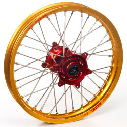 Haan Wheels, Komplett Hjul, 1,85, 19", BAK, GULD RÖD, Kawasaki 19-25 KX450, 06-18 KX450F, 24-25 KX450X, 03-08 KX250, 19-25 KX250, 04-18 KX250F, 24-25 KX250X, 03-08 KX125