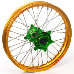 Haan Wheels, Komplett Hjul, 1,85, 19", BAK, GULD GRÖN, Kawasaki 19-25 KX450, 06-18 KX450F, 24-25 KX450X, 03-08 KX250, 19-25 KX250, 04-18 KX250F, 24-25 KX250X, 03-08 KX125