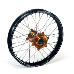 Haan Wheels, Komplett Hjul A60, 2,15, 19", BAK, SVART BRONS, Kawasaki 19-25 KX450, 06-18 KX450F, 24-25 KX450X, 03-08 KX250, 19-25 KX250, 04-18 KX250F, 24-25 KX250X, 03-08 KX125
