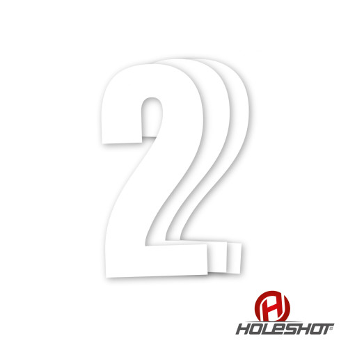 Holeshot, Siffror 10st, 11 X 5 cm, 2, VIT Holeshot, Siffror 10st, 11 X 5 cm, 2, VIT