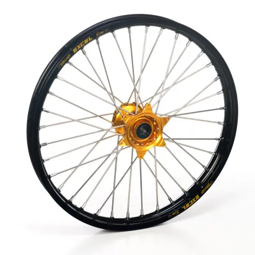 Haan Wheels, Komplett Hjul, 1,40, 19", FRAM, SVART GULD, KTM 04-11 85 SX Haan Wheels, Komplett Hjul, 1,40, 19", FRAM, SVART GULD, KTM 04-11 85 SX