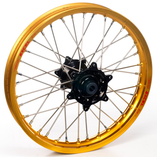 Haan Wheels, Komplett Hjul, 1,60, 21", FRAM, GULD SVART, KTM 03-15 450 EXC-F, 03-14 450 SX-F, 03-15 250 EXC/250 EXC-F, 03-14 250 SX/250 SX-F, 10-15 350 EXC-F, 10-14 350 SX-F, 03-15 125 EXC/300 EXC, 03-14 125 SX, 07-08 144 SX, 09-14 150 SX, 04-15 200 Haan Wheels, Komplett Hjul, 1,60, 21", FRAM, GULD SVART, KTM 03-15 450 EXC-F, 03-14 450 SX-F, 03-15 250 EXC/250 EXC-F, 03-14 250 SX/250 SX-F, 10-15 350 EXC-F, 10-14 350 SX-F, 03-15 125 EXC/300 EXC, 03-14 125 SX, 07-08 144 SX, 09-14 150 SX, 04-15 200