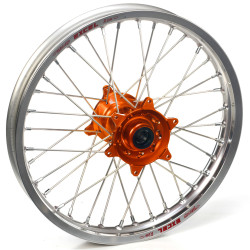 Haan Wheels, Komplett Hjul, 2,15, 19", BAK, SILVER ORANGE, KTM 03-23 450 EXC-F, 03-12 450 SX-F, 18-22 250 EXC TPI/300 EXC TPI, 95-17 250 EXC/300 EXC, 23 250 EXC/300 EXC, 03-23 250 EXC-F, 95-12 250 SX, 03-12 250 SX-F, 10-20 350 EXC-F, 10-12 350 SX-F, 