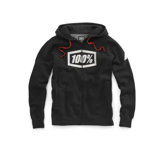 100%, SYNDICATE Zip Hooded Sweatshirt, VUXEN, S, SVART 100%, SYNDICATE Zip Hooded Sweatshirt, VUXEN, S, SVART