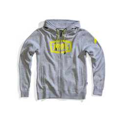 100%, SYNDICATE Zip Hooded Sweatshirt, VUXEN, M, GRÅ 100%, SYNDICATE Zip Hooded Sweatshirt, VUXEN, M, GRÅ