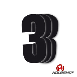 Holeshot, Siffror 10st, 11 X 5 cm, 3, SVART