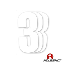 Holeshot, Siffror 10st, 11 X 5 cm, 3, VIT