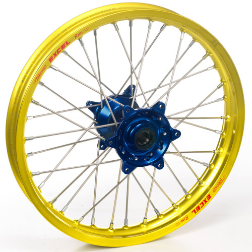 Haan Wheels, Komplett Hjul, 1,40, 19", FRAM, GUL BLÅ, Suzuki 02-22 RM85, 97-01 RM80 Haan Wheels, Komplett Hjul, 1,40, 19", FRAM, GUL BLÅ, Suzuki 02-22 RM85, 97-01 RM80