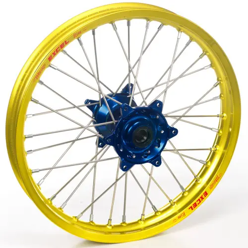 Haan Wheels, Komplett Hjul, 1,85, 19", BAK, GUL BLÅ, Suzuki 05-22 RM-Z450, 07-22 RM-Z250 Haan Wheels, Komplett Hjul, 1,85, 19", BAK, GUL BLÅ, Suzuki 05-22 RM-Z450, 07-22 RM-Z250
