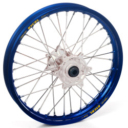 Haan Wheels, Komplett Hjul, 1,60, 21", FRAM, SILVER BLÅ, Yamaha 14-25 YZ450F, 14-25 YZ250F, FANTIC 24 XEF 450/XXF 450, 24 XEF 250, 24-25 XXF 250