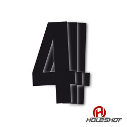 Holeshot, Siffror 10st, 11 X 5 cm, 4, SVART