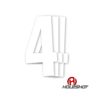 Holeshot, Siffror 10st, 11 X 5 cm, 4, VIT Holeshot, Siffror 10st, 11 X 5 cm, 4, VIT