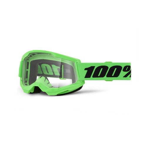 100%, STRATA 2 Glasögon Neon Green - Clear Lens, VUXEN