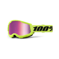 100%, STRATA 2 Glasögon Neon Yellow - Mirror Pink Lens, VUXEN 100%, STRATA 2 Glasögon Neon Yellow - Mirror Pink Lens, VUXEN