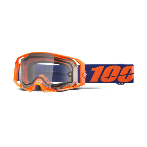 100%, ARmatic ENDURO MOTO Dual Pane Glasögon Neon Orange - Clear Lens