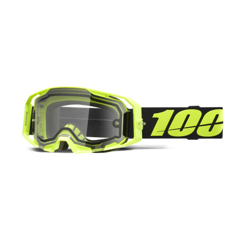 100%, ARmatic ENDURO MOTO Dual Pane Glasögon Neon Yellow - Clear Lens