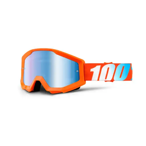 100%, STRATA Orange - Mirror Blue Lens, VUXEN 100%, STRATA Orange - Mirror Blue Lens, VUXEN