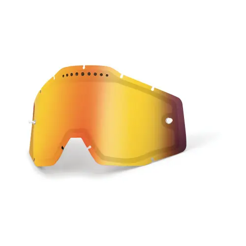 100%, Lens Vented Dual Mirror / Smoke Anti-Fog, RÖD 100%, Lens Vented Dual Mirror / Smoke Anti-Fog, RÖD