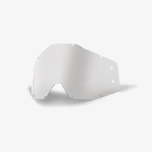 100%, AC1/ST1 FORECAST Youth Lens NO Bumps - w/mud visor - Clear, BARN 100%, AC1/ST1 FORECAST Youth Lens NO Bumps - w/mud visor - Clear, BARN