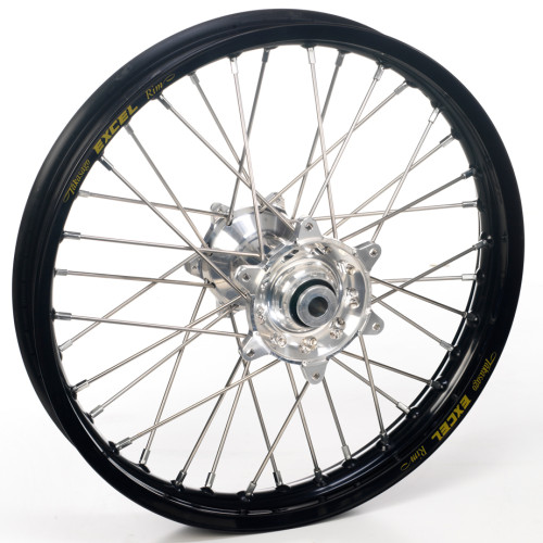 Haan Wheels, Komplett Hjul A60, 2,15, 19", BAK, SILVER SVART, KTM 23 450 SX-F, 23 250 SX/250 SX-F, 23 350 SX-F, 23 125 SX/300 SX, Husqvarna 23 FC 450, 23 FC 250/TC 250, 23 FC 350, 23 TC 125 Haan Wheels, Komplett Hjul A60, 2,15, 19", BAK, SILVER SVART, KTM 23 450 SX-F, 23 250 SX/250 SX-F, 23 350 SX-F, 23 125 SX/300 SX, Husqvarna 23 FC 450, 23 FC 250/TC 250, 23 FC 350, 23 TC 125