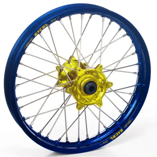 Haan Wheels, Komplett Hjul, 2,15, 18", BAK, BLÅ GUL, SHERCO 12-13 450 Enduro Racing/510 SE Racing, 13 450 SE, 14-19 450 SEF, 23-25 450 SEF FACTORY, 22 450 SEF-Factory, 20-21 450 SEF-R, 04-11 Enduro 4.5i, 23-25 250 SE FACTORY/250 SEF FACTORY, 12-19 25