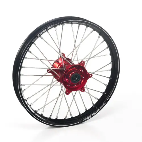 Haan Wheels, Komplett Hjul A60, 2,15, 19", BAK, SVART RÖD, Suzuki 05-25 RM-Z450, 07-25 RM-Z250 Haan Wheels, Komplett Hjul A60, 2,15, 19", BAK, SVART RÖD, Suzuki 05-25 RM-Z450, 07-25 RM-Z250