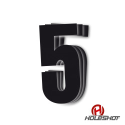 Holeshot, Siffror 10st, 11 X 5 cm, 5, SVART