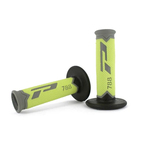 Progrip, 788 Full Diamond Extra Slim gummihandtag, NEON SVART GUL GRÅ Progrip, 788 Full Diamond Extra Slim gummihandtag, NEON SVART GUL GRÅ