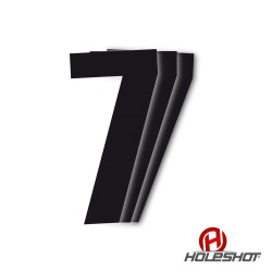 Holeshot, Siffror 10st, 11 X 5 cm, 7, SVART
