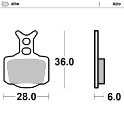 Moto-Master, Bromsbelägg Nitro, BAK FRAM, KTM 23-25 50 SX, Husqvarna 23-25 TC 50, GasGas 23-24 MC 50, 25 MC 50