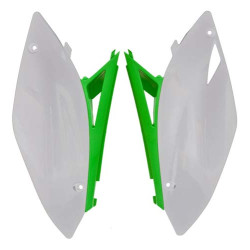Rtech, Sidopanel, VIT GRÖN, Kawasaki 09-11 KX450F, 09-12 KX250F