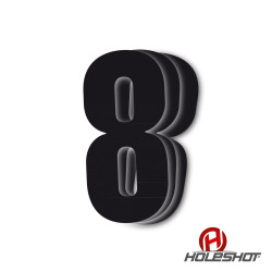 Holeshot, Siffror 10st, 11 X 5 cm, 8, SVART