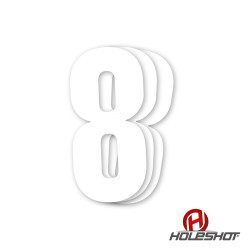 Holeshot, Siffror 10st, 11 X 5 cm, 8, VIT