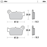 Moto-Master, Bromsbelägg Nitro, BAK, Kawasaki 07-16 KLX450, 19-25 KX450, 06-18 KX450F, 24-25 KX450X, 19-25 KX250, 04-18 KX250F, 24-25 KX250X, Yamaha 03-25 WR450F/YZ450F, 03-07 WR250, 16-18 WR250, 03-25 WR250F/YZ250/YZ250F, 08-20 WR250R, 03-07 WR125, 03-25 Moto-Master, Bromsbelägg Nitro, BAK, Kawasaki 07-16 KLX450, 19-25 KX450, 06-18 KX450F, 24-25 KX450X, 19-25 KX250, 04-18 KX250F, 24-25 KX250X, Yamaha 03-25 WR450F/YZ450F, 03-07 WR250, 16-18 WR250, 03-25 WR250F/YZ250/YZ250F, 08-20 WR250R, 03-07 WR125, 03-25