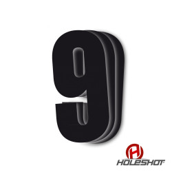 Holeshot, Siffror 10st, 11 X 5 cm, 9, SVART