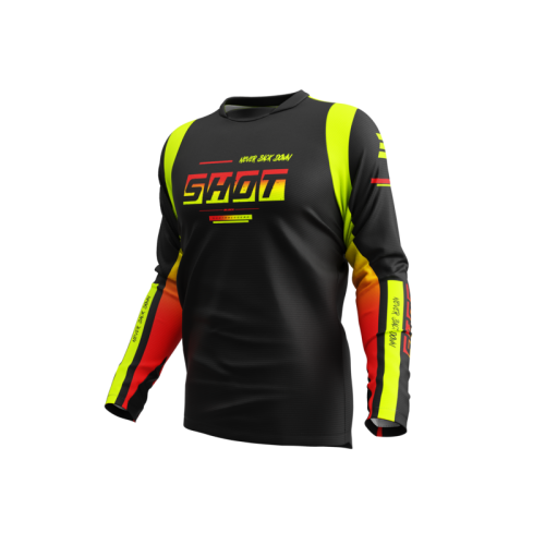 Shot, TRÖJA DEVO BLOCK, VUXEN, XL, NEON SVART GUL