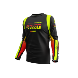 Shot, TRÖJA DEVO BLOCK, VUXEN, L, NEON SVART GUL