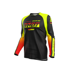 Shot, TRÖJA DRAW KID BLOCK, BARN, 8/9, NEON SVART GUL