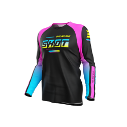 Shot, TRÖJA DRAW KID BLOCK, BARN, 10/11, SVART BLÅ ROSA