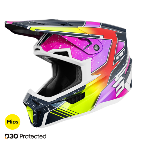 Shot, HJÄLM LITE RACING BLUE NEON YELLOW, PEARLY, VUXEN, XL