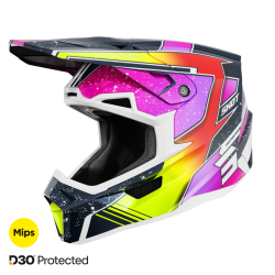 Shot, HJÄLM LITE RACING BLUE NEON YELLOW, PEARLY, VUXEN, XS