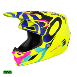 Shot, HJÄLM SPEED KID GHOST NEON YELLOW, GLOSSY, BARN, S