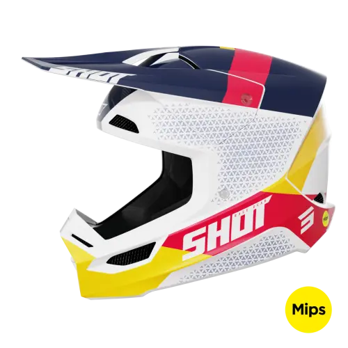 Shot, HJÄLM RACE RIDGE RED BLUE GLOSSY, VUXEN, L