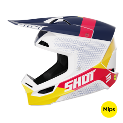 Shot, HJÄLM RACE RIDGE RED BLUE GLOSSY, VUXEN, XL