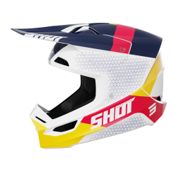 Shot, HJÄLM FURIOUS KID RIDGE RED BLUE GLOSSY, BARN, M