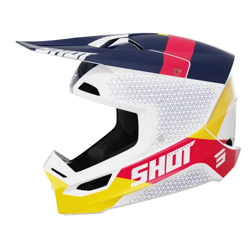 Shot, HJÄLM FURIOUS KID RIDGE RED BLUE GLOSSY, BARN, M Shot, HJÄLM FURIOUS KID RIDGE RED BLUE GLOSSY, BARN, M
